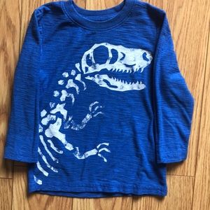 2/$10 Dino skeleton long sleeve tshirt - EUC- no stains